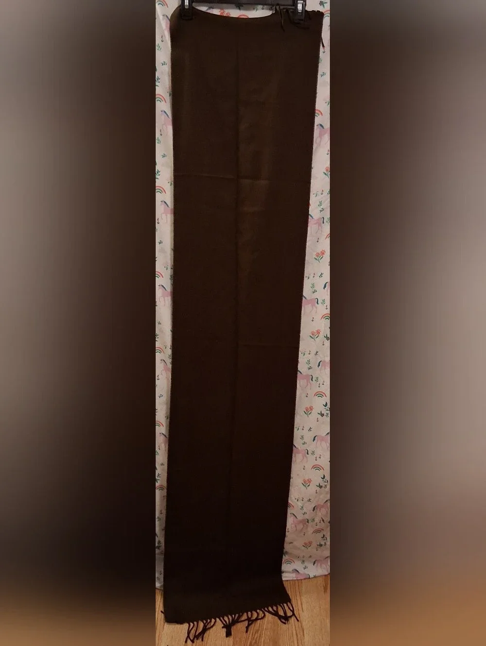 EUC Vintage Christian Dior XL Brown Business Casual Everyday Unisex Scarf Wrap